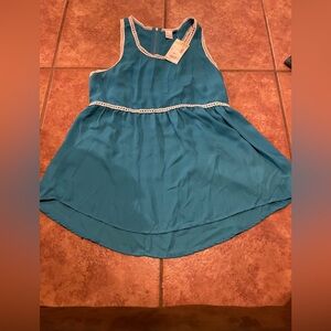 Bongo racer back peplum Algiers blue